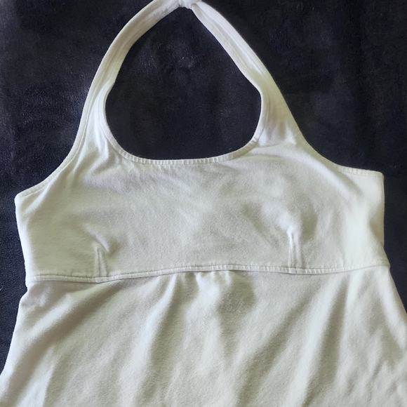 MOTHERHOOD White Maternity Halter Top, Tie Back, Size Small. Cotton & Spandex - Picture 8 of 8